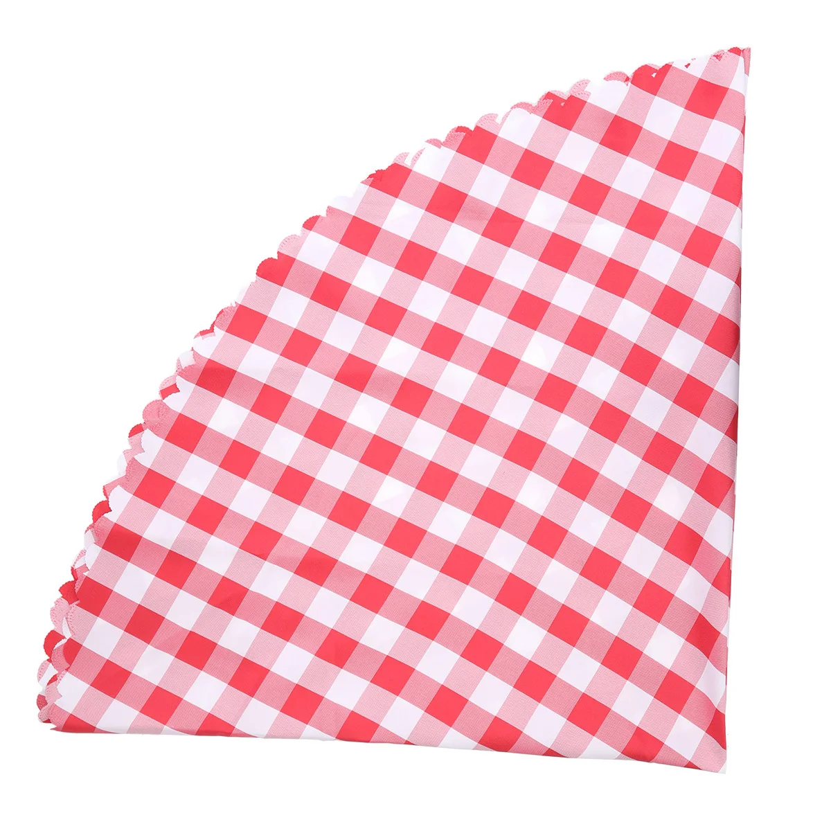 

Round Tablecloth 1.6M Red Checkered Polyester Wrinkle Resistant Fadeless For Dining Wedding Party Picnic Camping Hotel Use