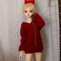30/45/60cm Doll's Clothes for 1/6 1/4 1/3 Bjd Doll Off Shoulder Sweater Girl Toys Dress Up Play House Doll Accessories, No Doll