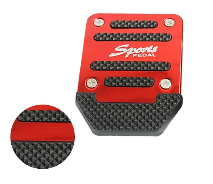 Universelles Aluminium-Pedalabdeckungs-Set für Autos, Rutschfest, für Automatik- und Schaltgetriebe, Brems-, Gas- und Beschleunigungspedale, Innenraum-Zubehör – Detail 8