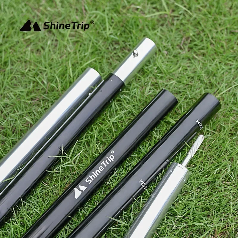 ShineTrip Outdoor Thickened Five Section Aluminum Alloy Canopy Pole 305CM Adjustable Tent Support Tube Telescopic Canopy Pole