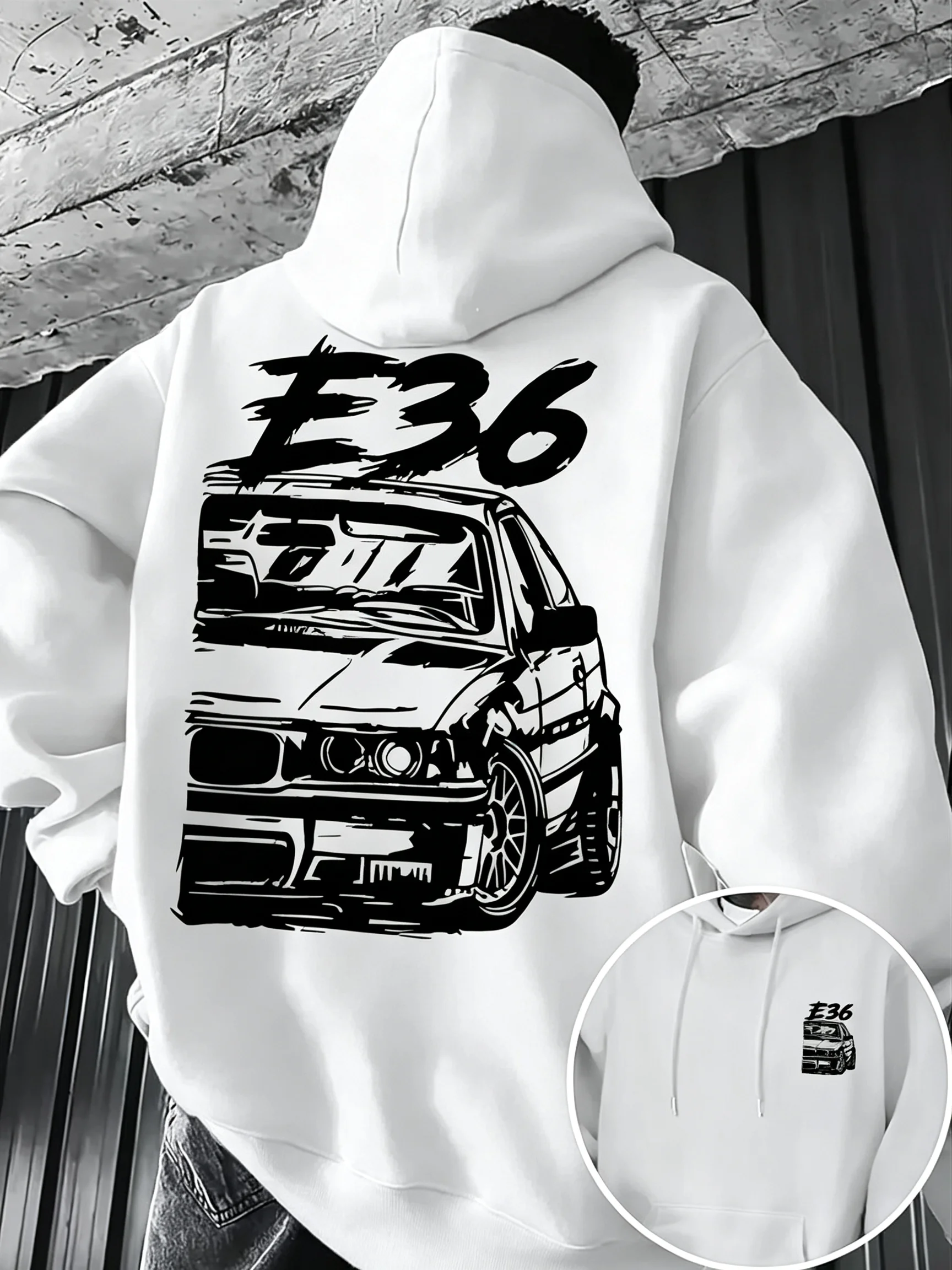 Neuer Herren-Kapuzenpullover, einzigartiges Muster- und Schriftzug-Design, vielseitiger Casual-Stil, bequeme Streetwear-Oberteile für den täglichen Gebrauch. – Detail 4
