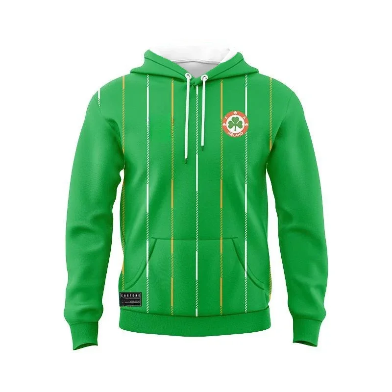 2023 Irish Rugby Home and Away Rugby Training Jerseys Hoodies 3D Printed Comfortable Casual Sports Pullover Shopping Travel