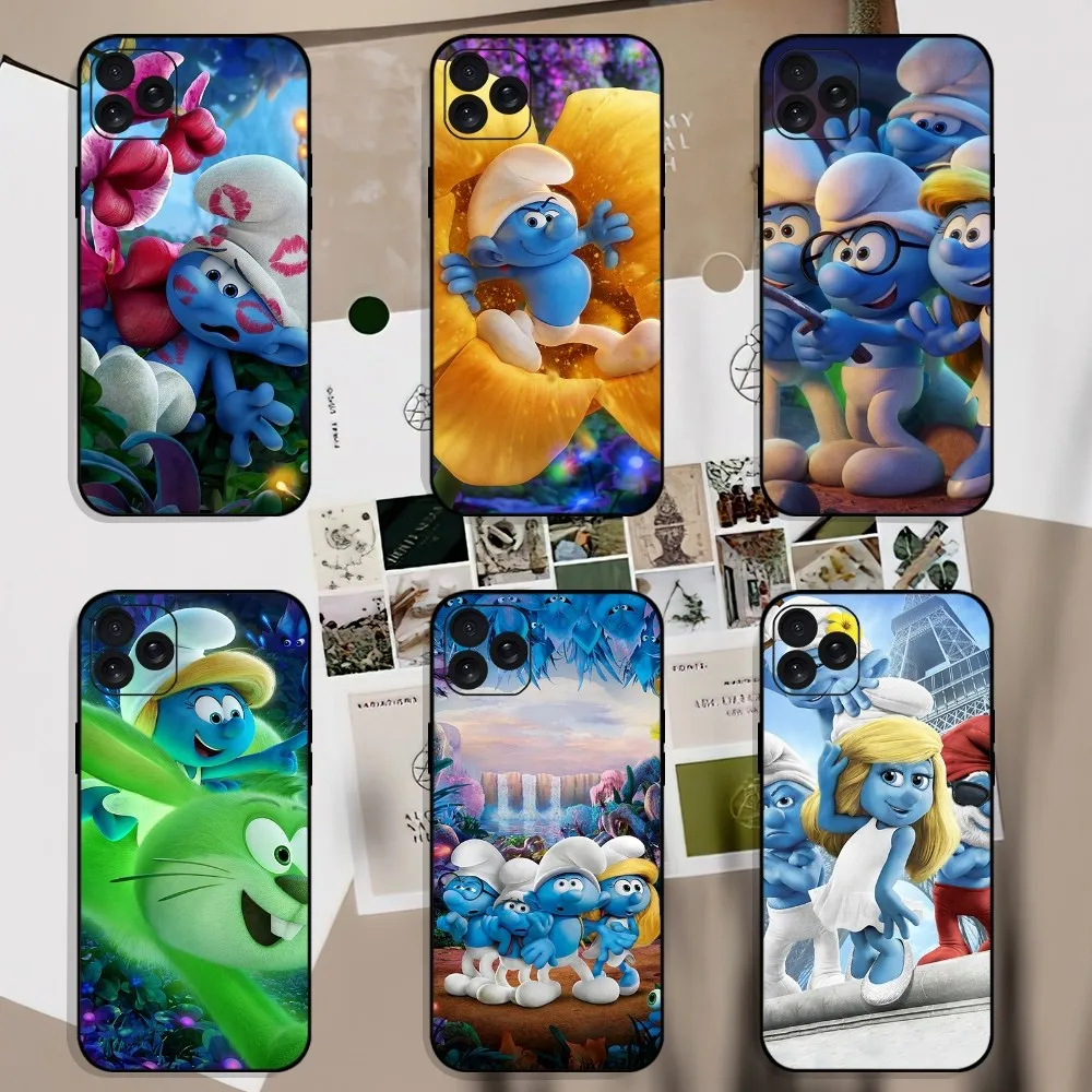 Cartoon THE S-SMURFS Phone Case For iPhone 8 11 12 13 14 15 Mini X XR XS PRO MAX Plus Shell