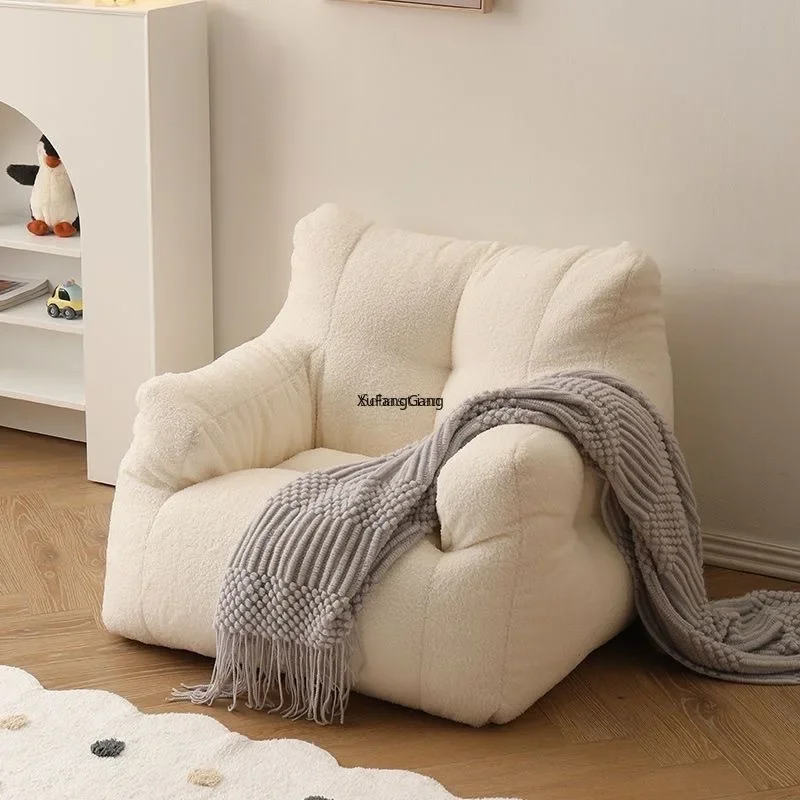 Large Size Single Lazy Sofa Single Ergonomic Soft Comfortable Bean Bag Sofa Single Canape Salon Bedroom Furniture