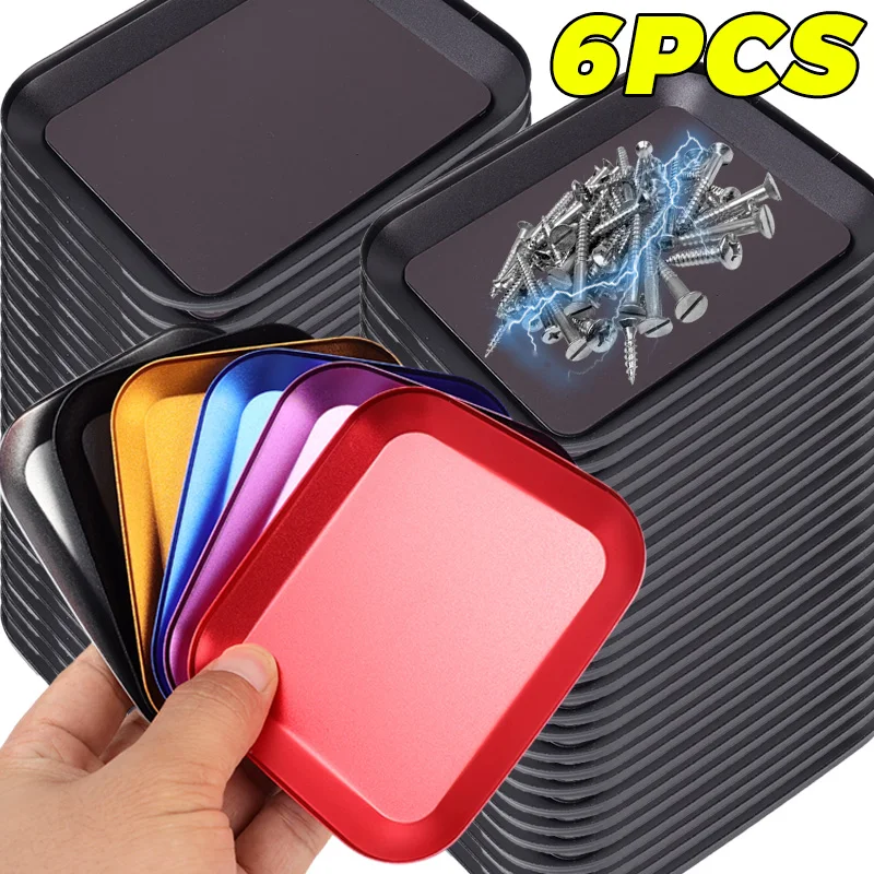 

1/6PCS Magnetic Screws Tray Metal Plate Magnetic Pad Tray Screws Storage Plate Multipurpose Mini Screws Mats Repair Accessories