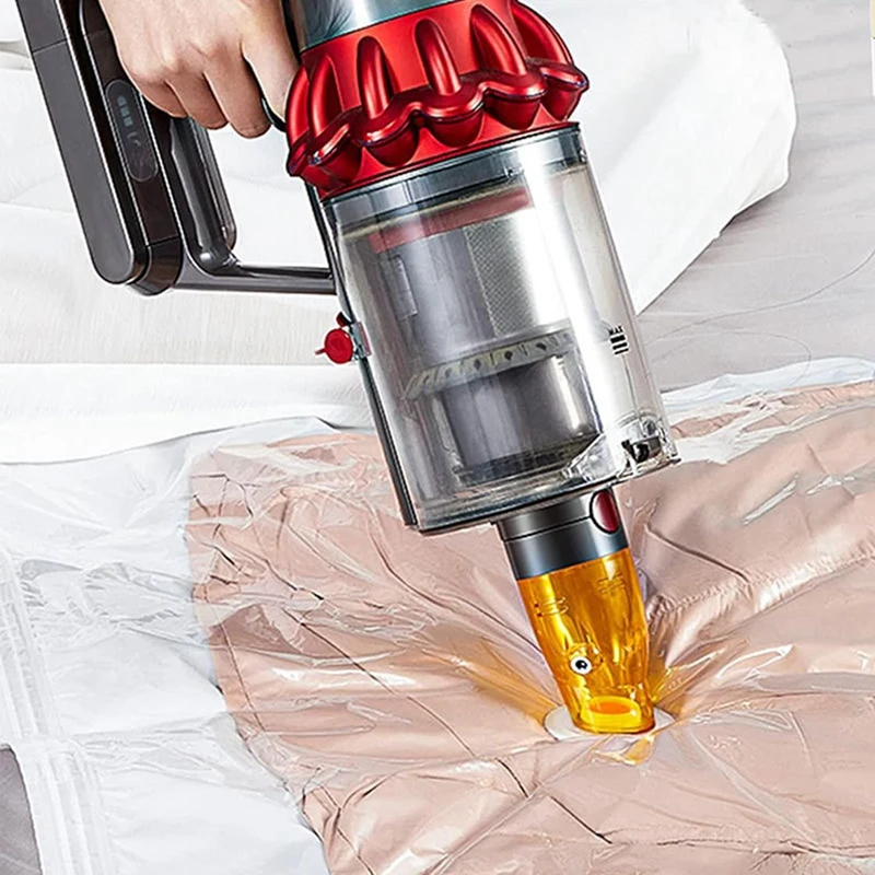 Ponta de sucção do saco de compressão a vácuo para dyson v7 v8 v10 v11 v12 v15 fino adaptador de ponta de sucção rápida com entradas de ar duplas