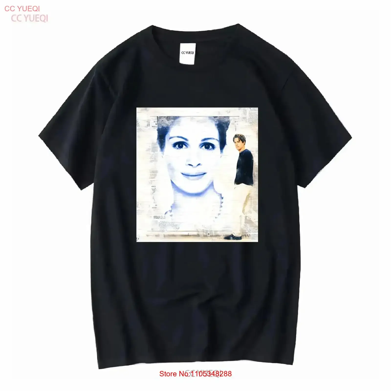 Notting Hill romantic movie fan art Julia Roberts Hugh Grant Fit T Shirt vintage Washed Breathable vintage Washed
