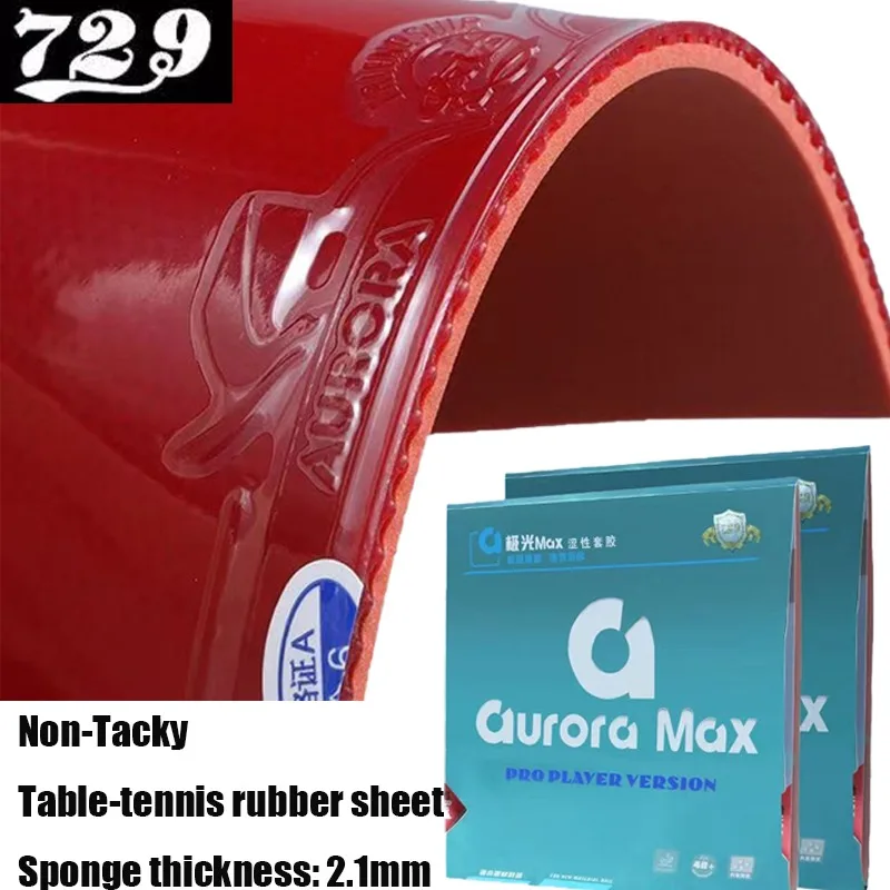 

Накладка для настольного тенниса 729 Aurora MAX, нелипкая, с мягким эластичным губчатым слоем, для быстрого атаки, с изгибом, для пинг-понга