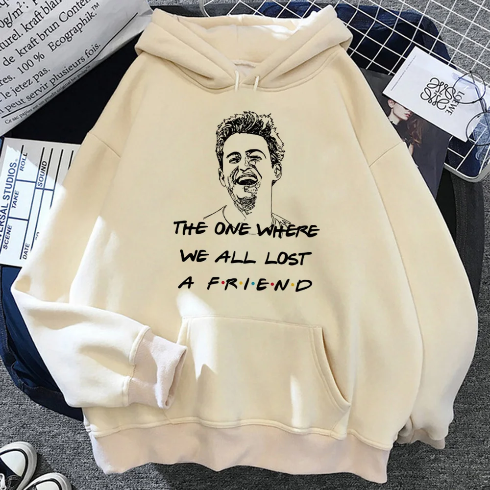 Friends Tv Chandler Bing hoodies women harajuku anime 90s Hood tracksuit female Kawaii sweater