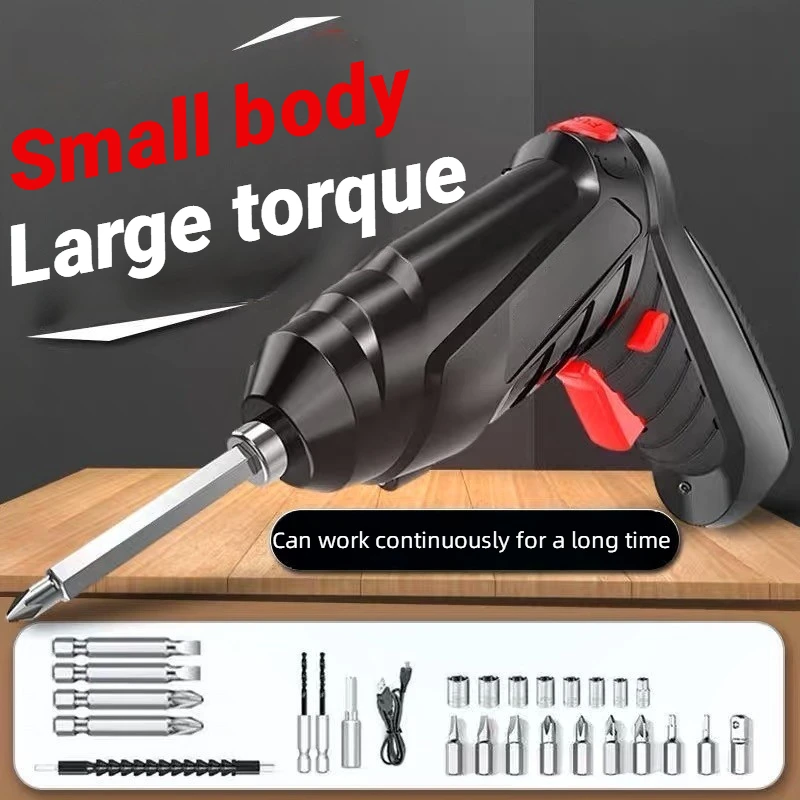 

Electric Screwdriver Cordless 47 in 1 Rotated 90 Degrees Rechargeable Portable Screwdriver with LED for Home Office DIY Tools