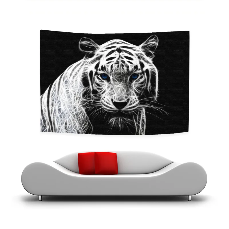 Wall Tapestry For Bedroom Aesthetic Lion Room Decor Home Decoration Maison Bedroom Leo King Of Animal Anime Tiger