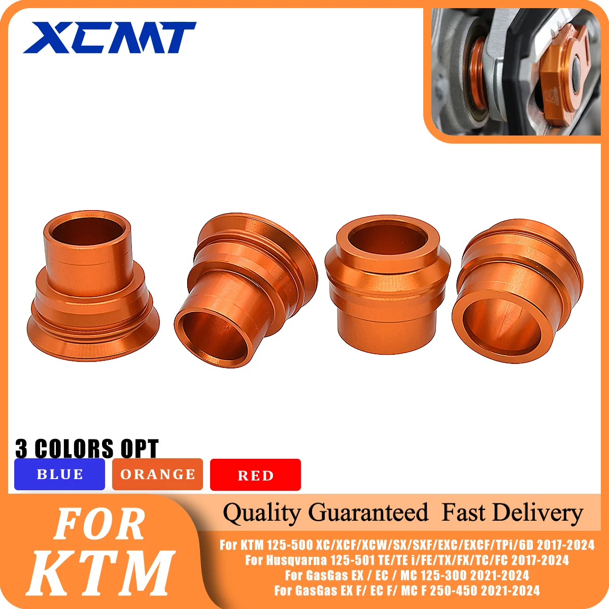 

For KTM SX SXF XC XCF EXC EXCF XCW 125 150 200 250 300 350 450 500 Motorcycle Wheel Front Rear Hub Spacer Accessories 2017-2024