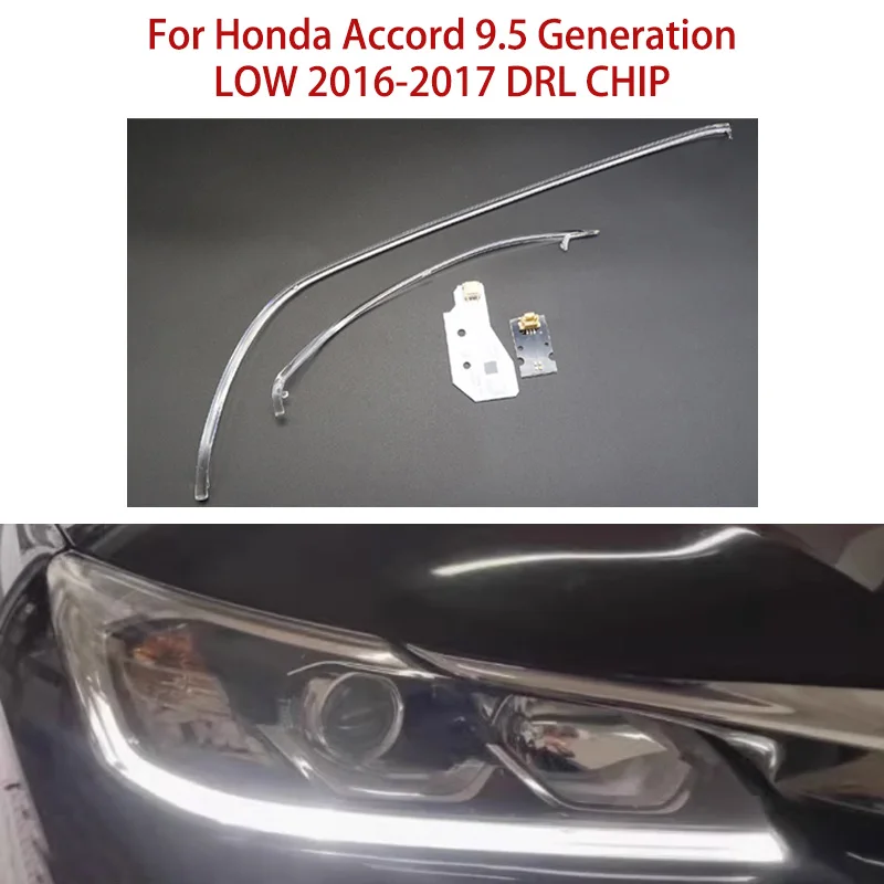 

Балласт дневных ходовых огней для Honda Accord 9,5 поколения автомобиля DRL ЧИП Angel Eye Light Guide Strip White Light 2016-2017 LOW