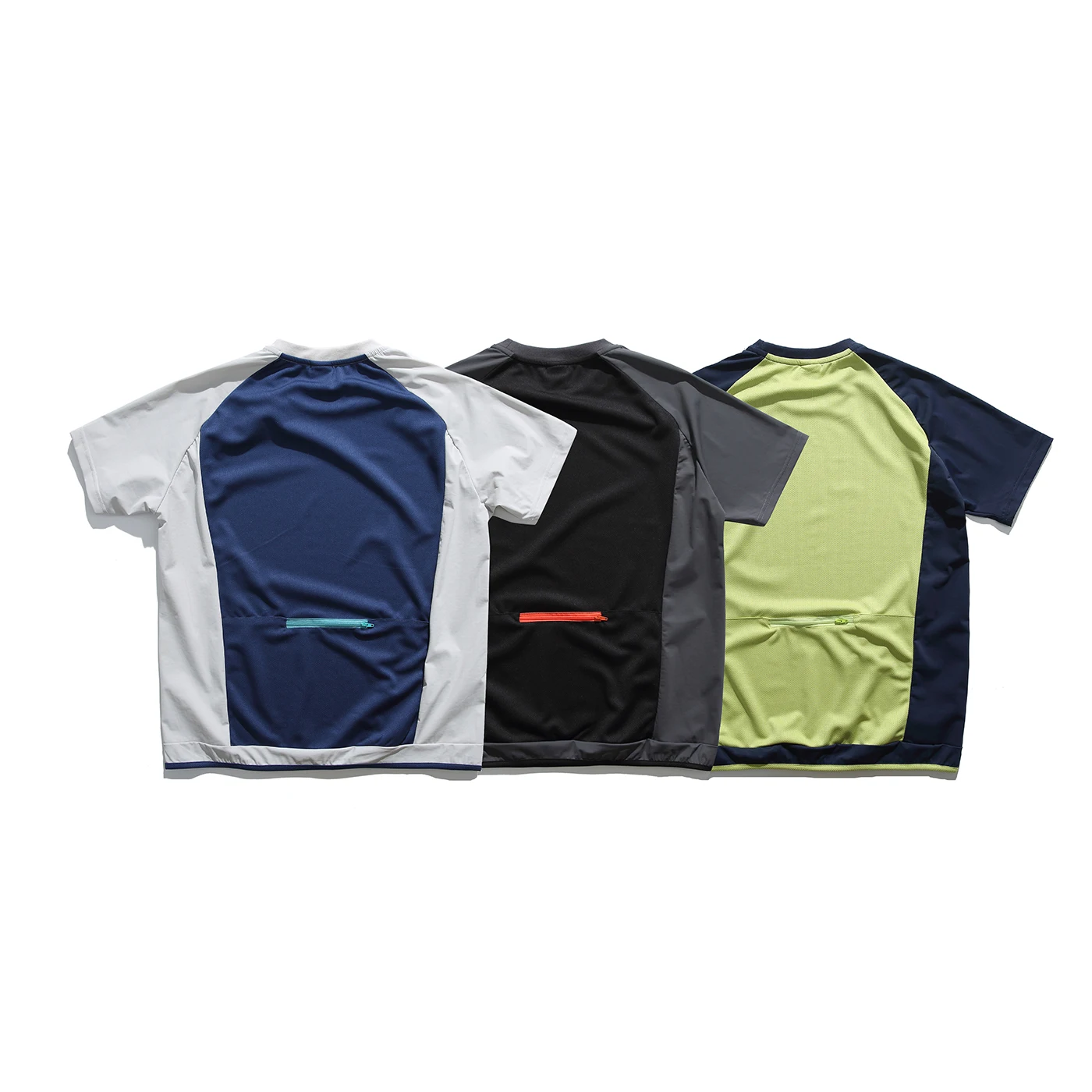 Summer Back Mesh Outdoor Sports Quick Dry Cycling Short Sleeve T-shirt Men Loose Casual Track T Shirts Tops