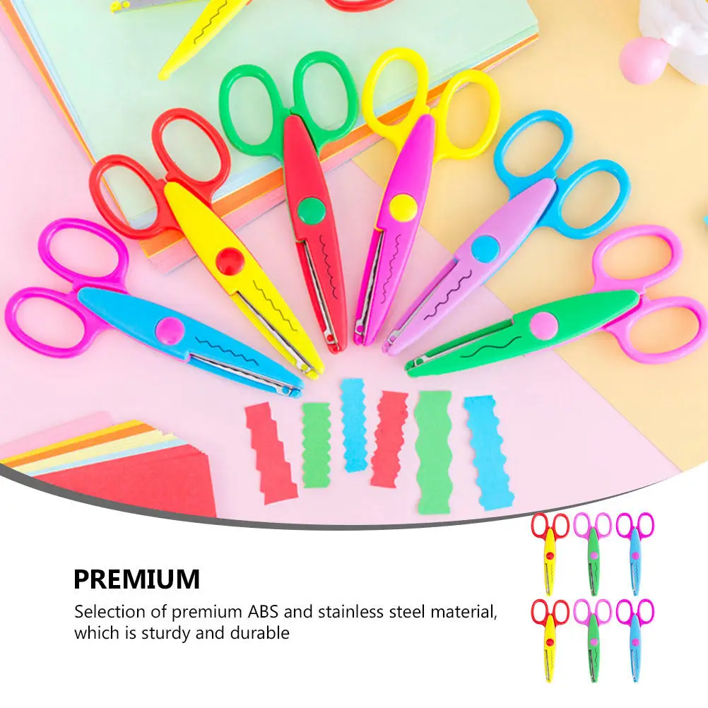 6pcs-children-scissors-lace-pattern-design-safe-rounded-edge-comfortable-grip-diy-craft-paper-cutting-kids-scissors