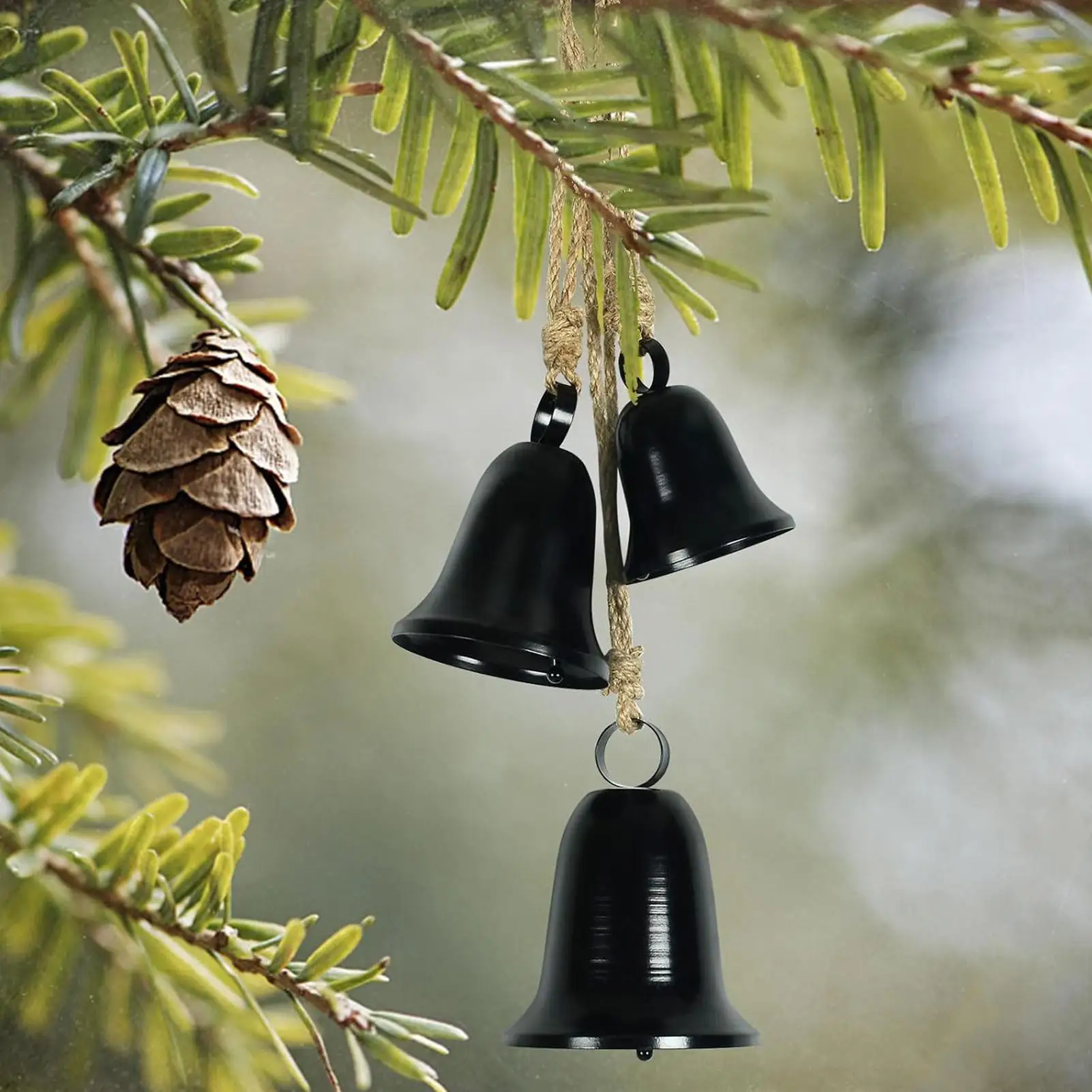 

Christmas Bells Vintage Home Decor Christmas Metal String Bells Ornaments For Bedroom Fireplace Classroom Door Wreaths Window