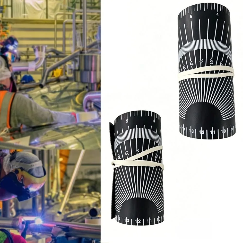 Flexible Pipe Measuring Tool PVC Cloth Wide Measurement Range Layout Gauge Finely-Printed Scale Degree Scale