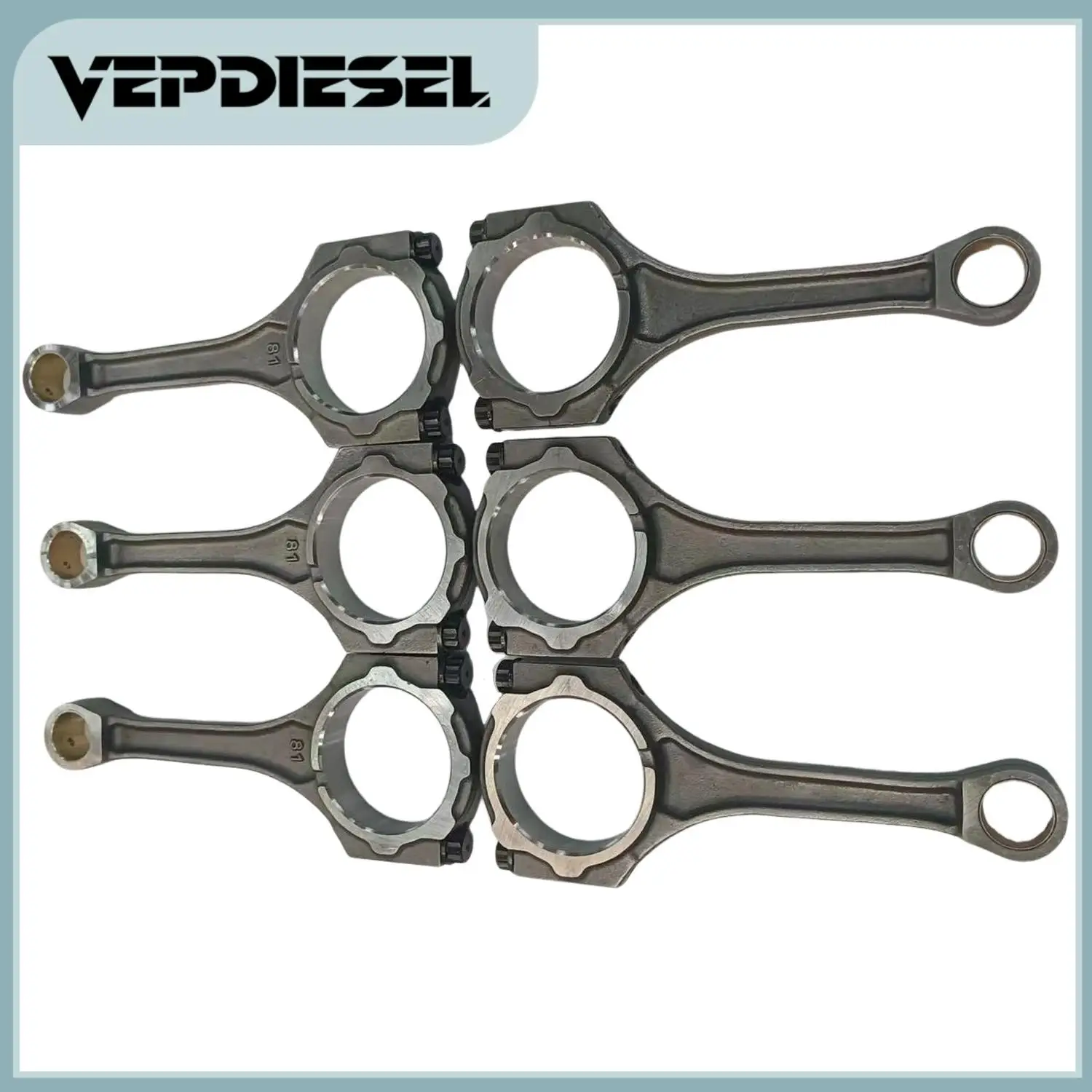 6x Engine Connecting Rod 13201-39126 13201-39126-A0 For Toyota 4Runner FJ Cruiser Tacoma Tundra 4.0L 1GRFE 2003-2009