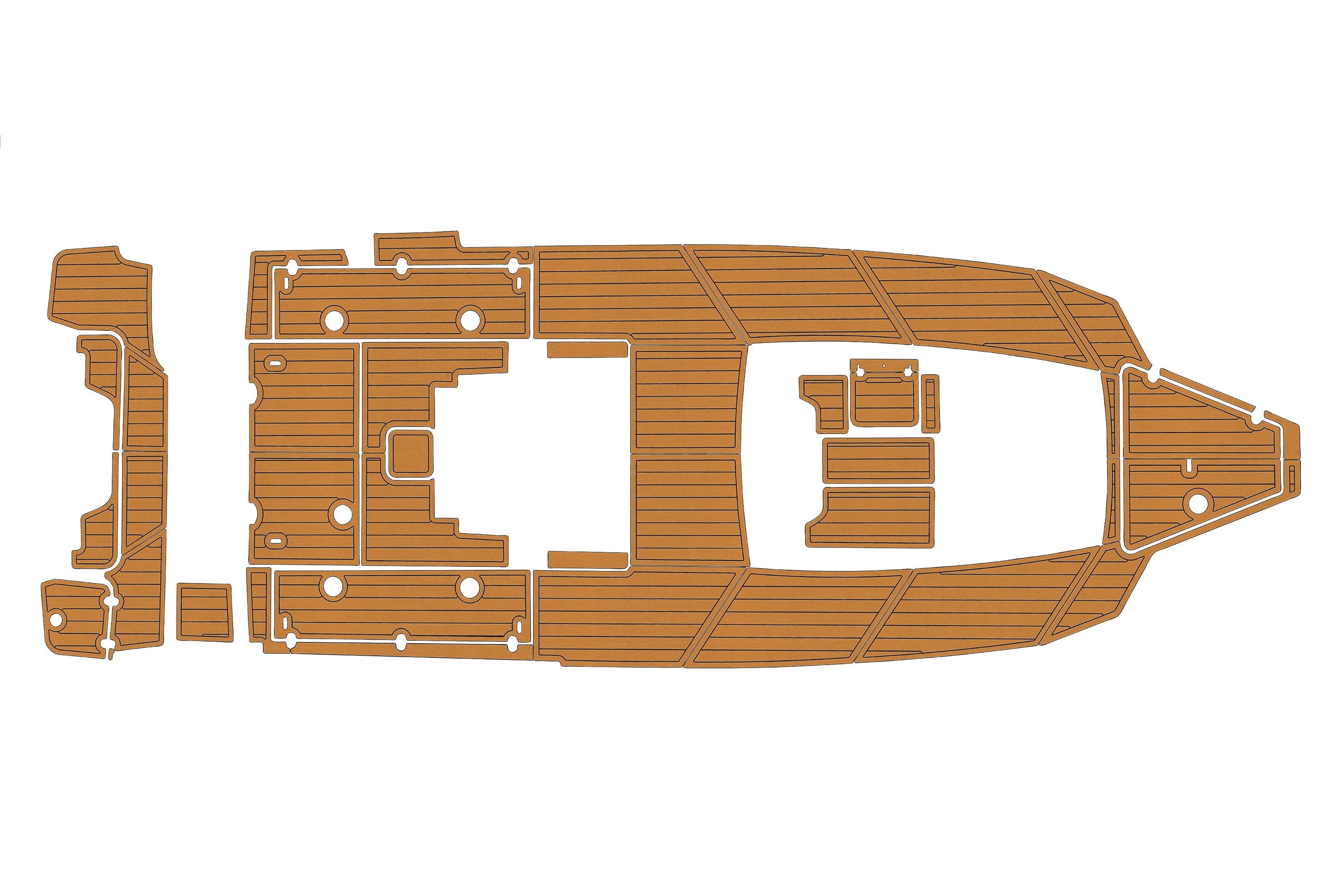 

2022-2024 Blackfin 302 CC 1/4 дюйма, 6 мм, пена EVA, нескользящий морской коврик из тикового дерева, настил из ПВХ, оздоровительный ковер, морской пол