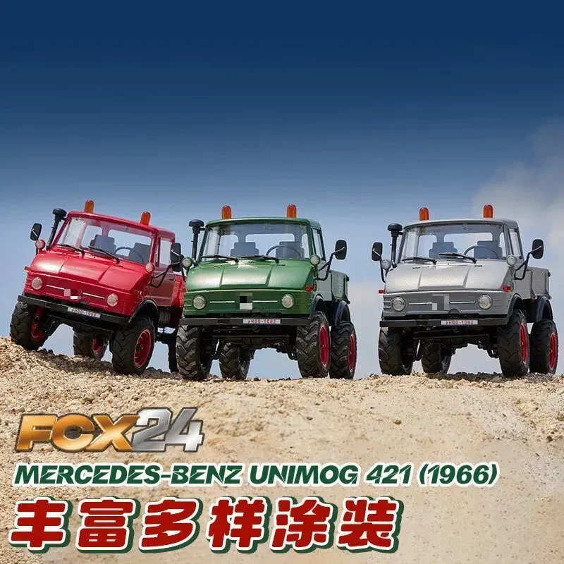 Unimog-Controle Remoto 4WD RC Escalada Veículo, Modelo de Simulação Elétrica, Série Fcx, Off Road, Novos Presentes para Meninos, FMS, 1, 24