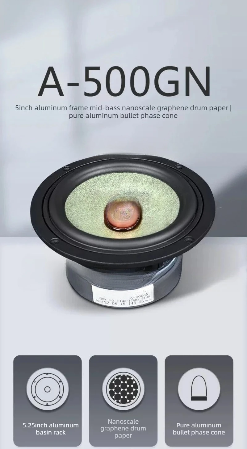 High‑Quality 5.25 Inch Mid‑Woofer Speaker Driver, Audio Loudspeaker Accessory