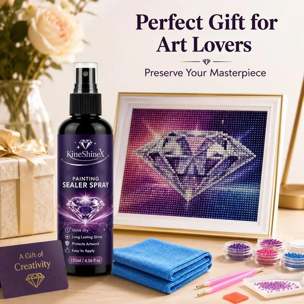 Diamond Painting Sealer Spray Fast Drying Clear Sealer Glue Top Coat Protector for Diamond Art Crafts Accessories