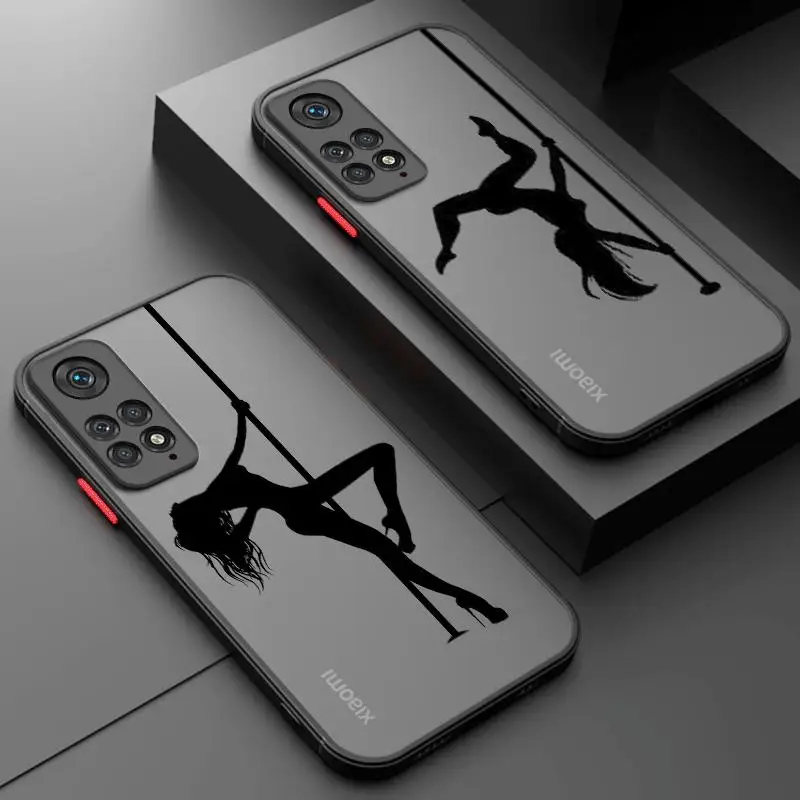 Pole Dancing Matte Phone Case For Xiaomi Redmi Note 12 11 10 10C  Pro Plus 5G  Shockproof Cover Coque