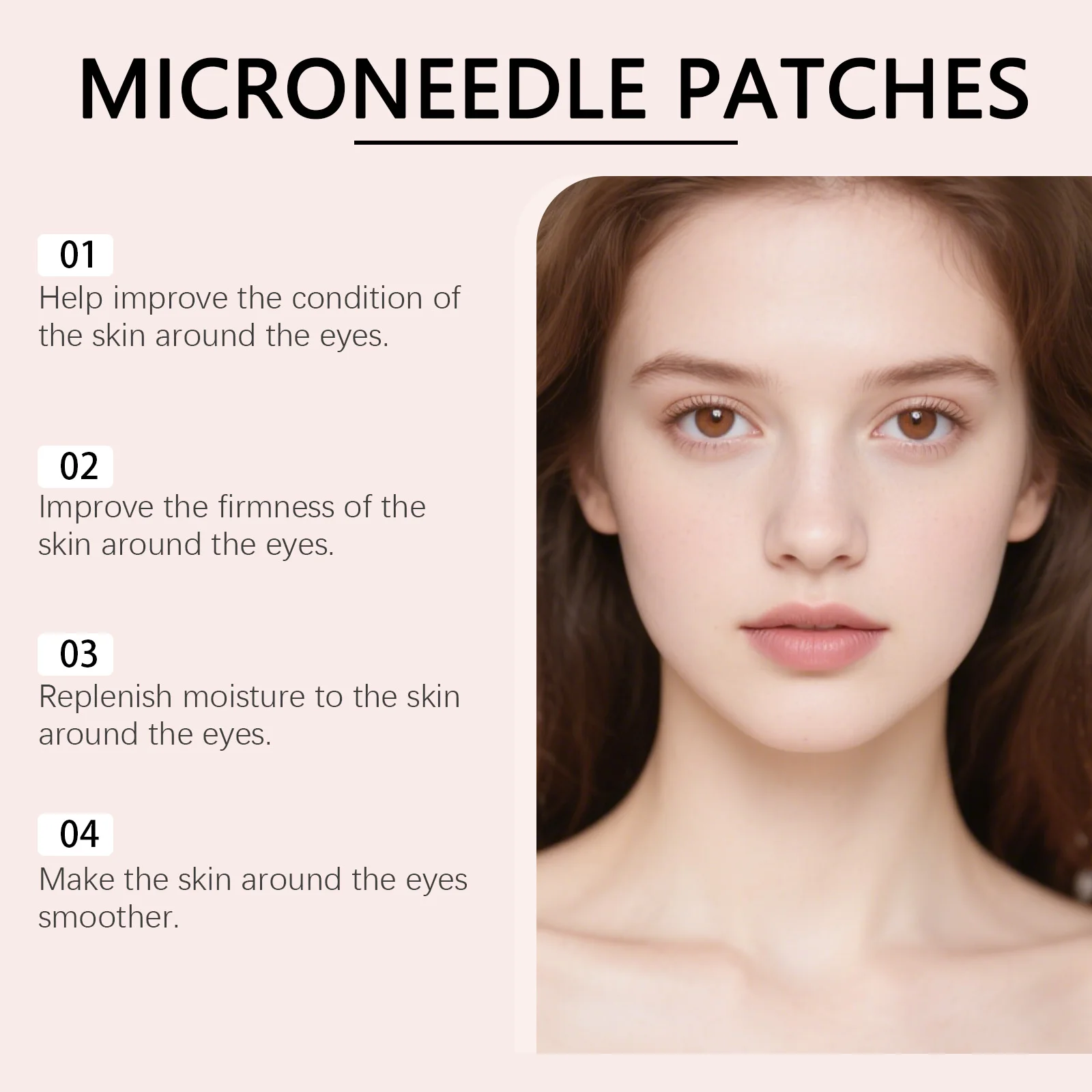 0.25mm Retinol Microneedle Eye Patches Mask Reduce Dark Circle & Eye Bags Anti-Aging Firming Patches Forehead & Smile Line Patch