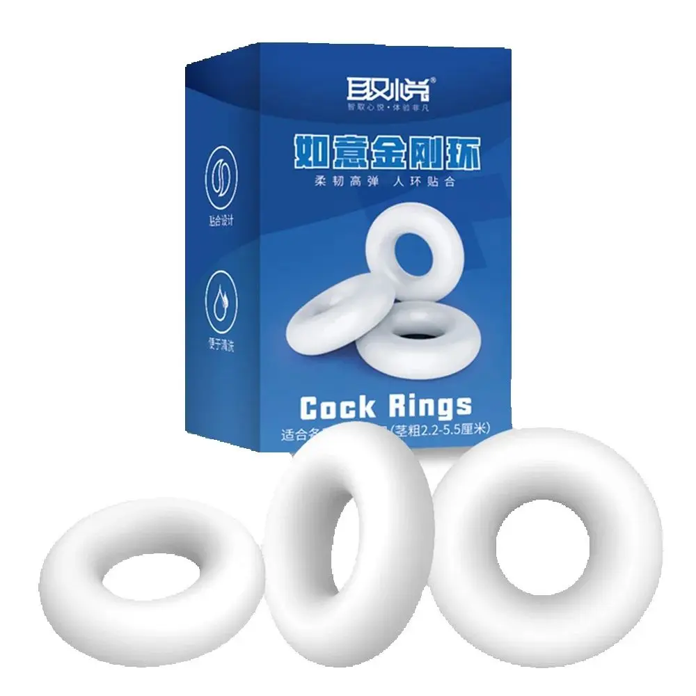 3pcs/set 16/18/20mm Tpe Penis Cock Rings Sex Toys For Men Delay Ejaculation Adult Sex Products For Couples Long Lasting Cockring