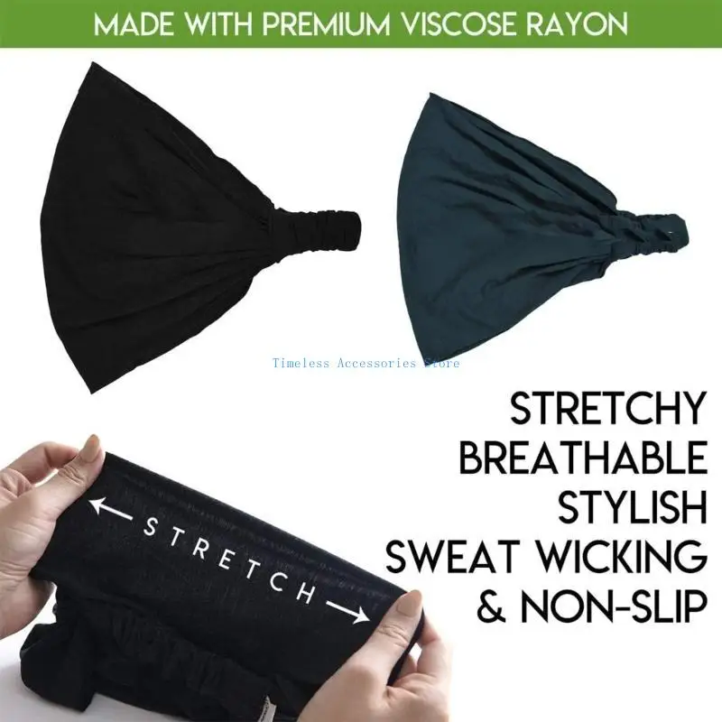 

97QE Soft and Stretchy Wide Headband Perfect Hair Accessory for Daily Life and Work