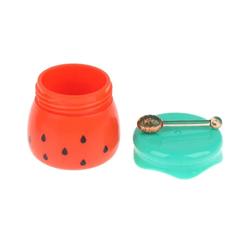 1 Stück Niedlicher Wassermelonen-Lippenbalsam-Behälter, Leeres Lippenmasken-Gefäß mit Mini-Honigstab, Lippenstift-Verpackung, Mini-Kosmetikspender – Detail 11