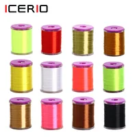 ICERIO-hilos para atado de moscas 75D/120D, hilo de nailon 8/0 encerado de alta resistencia para Ninfa, Serpentina seca y húmeda, Material para atado de moscas y Pesca