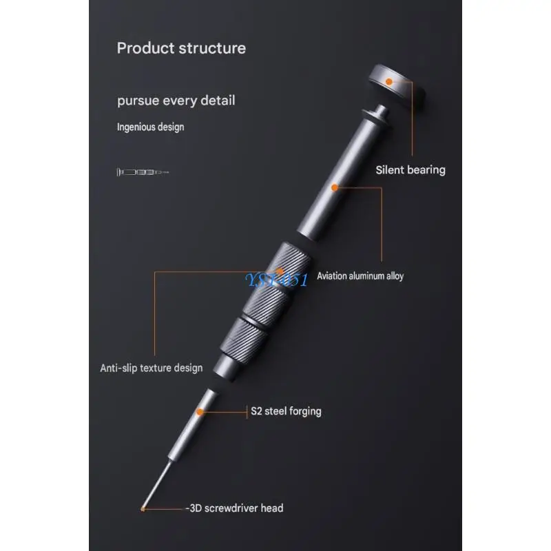 E15A Precisions Screwdriver with Aluminum Nonslip Grip for Device Repair
