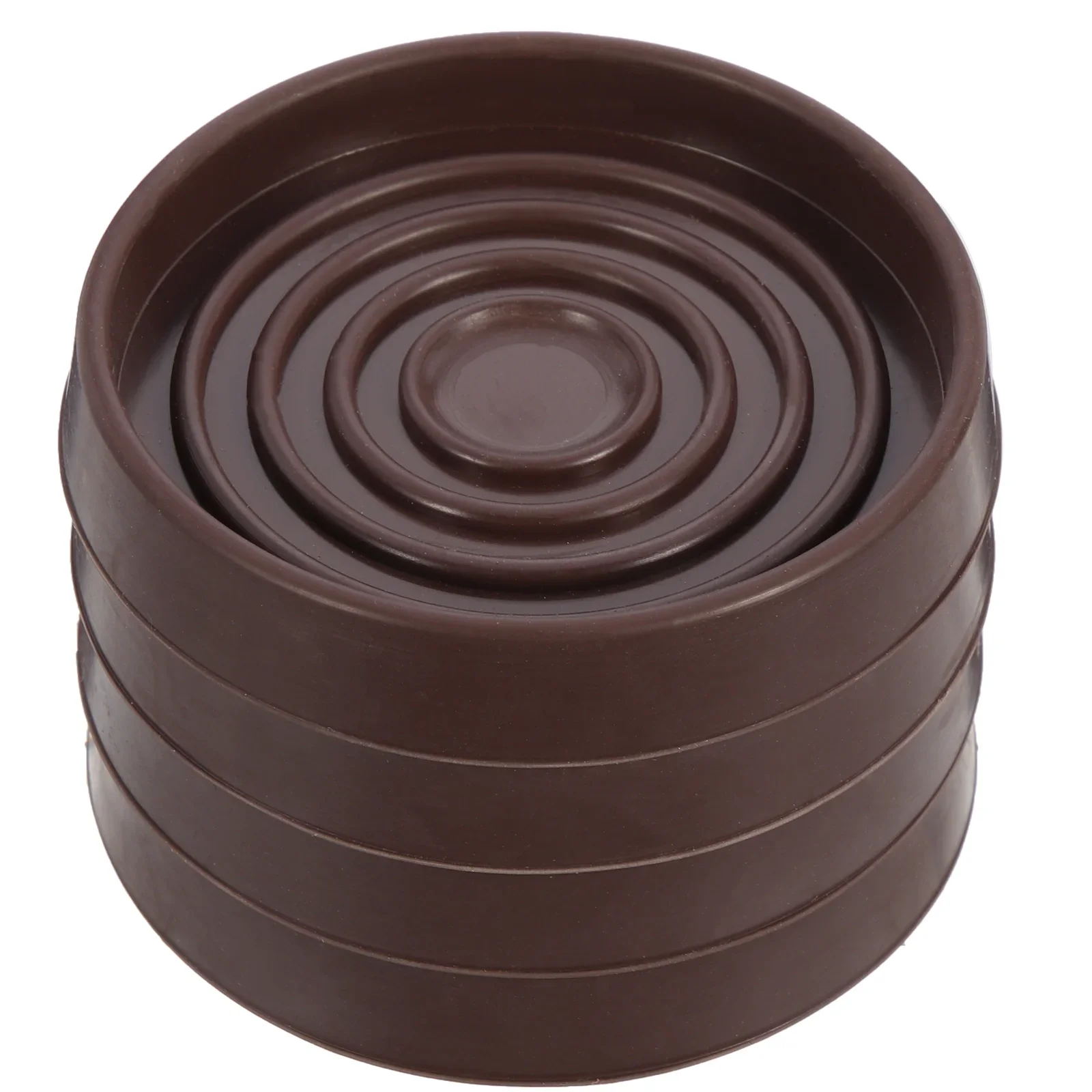 Round Rubber Móveis Coasters, pés Copos, Castor, 4pcs