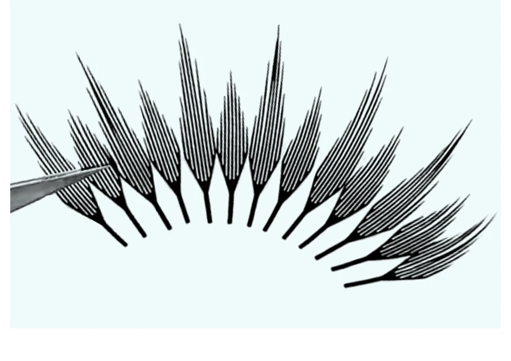 NATUHANA Comic Spire Wimpern C D Curl Anime-Effekt Wimpern Weiche Manga Vorgefertigte Fächer Einzelne Volumen-Wimpern Cosplay-Zubehör – Detail 7