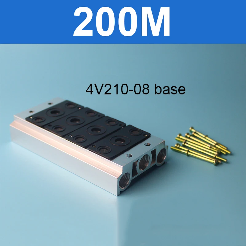 

G1/4 Thread 2F-15F Pneumatic Solenoid Valves 4V210-08 Air Exhaust Manifold 200M Valve Plate Base Manifold And Accessories