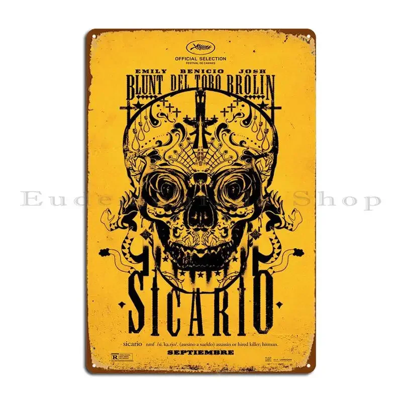 Sicario Artwork Movie Metal Plaque Poster Bar Design Pub Customized Designing Club Tin Sign Poster