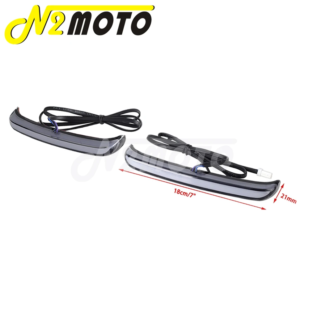 Motorcycle LED Saddlebag Brake Turn Signal Accent Light For Harley Touring Road King CVO Electra Street Glide FLH/FLT 2014-up