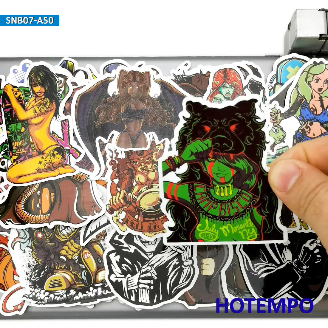 50PCS Retro Rock Punk Sexy Beauty Witch Girls Sticker for Phone Laptop Guitar Skateboard Bike Motorcycle Car Waterproof Stickers