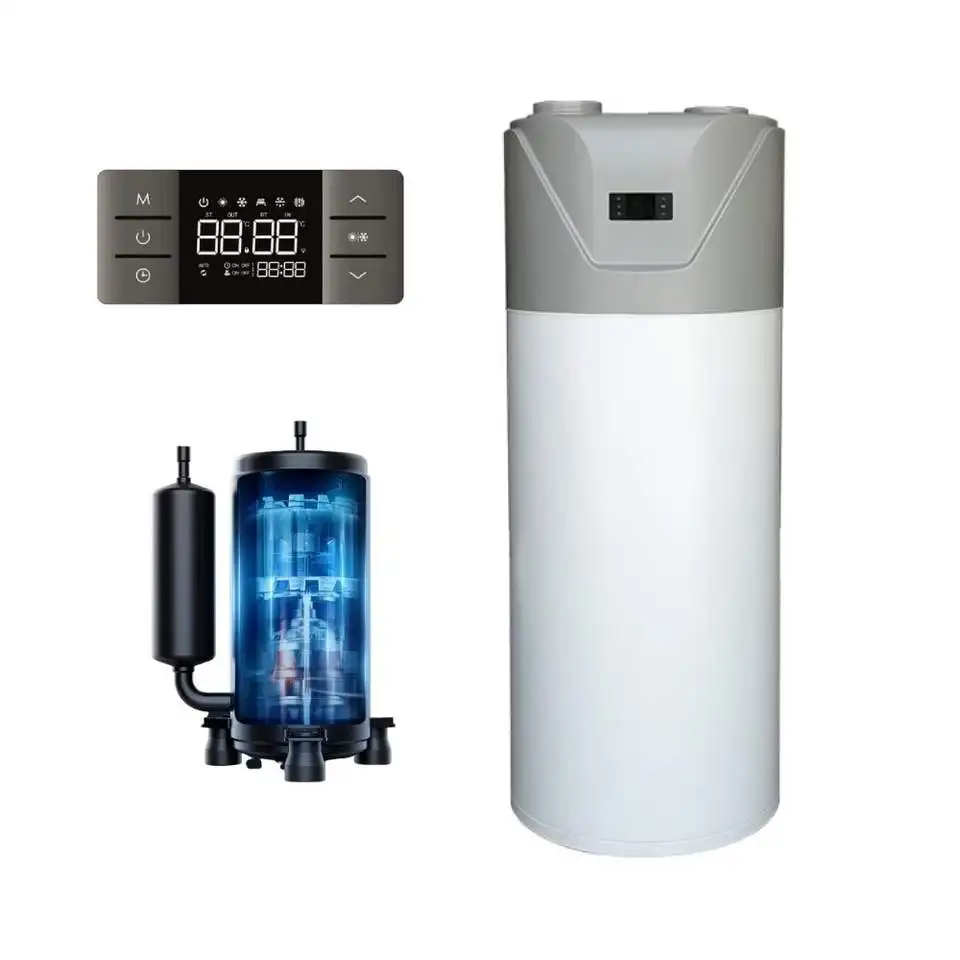 All In One Heat Pump Water Heater 2.5kW R134A 200L 220-240V For Home Domestic Hot Water, Space Heating And Cooling Applications