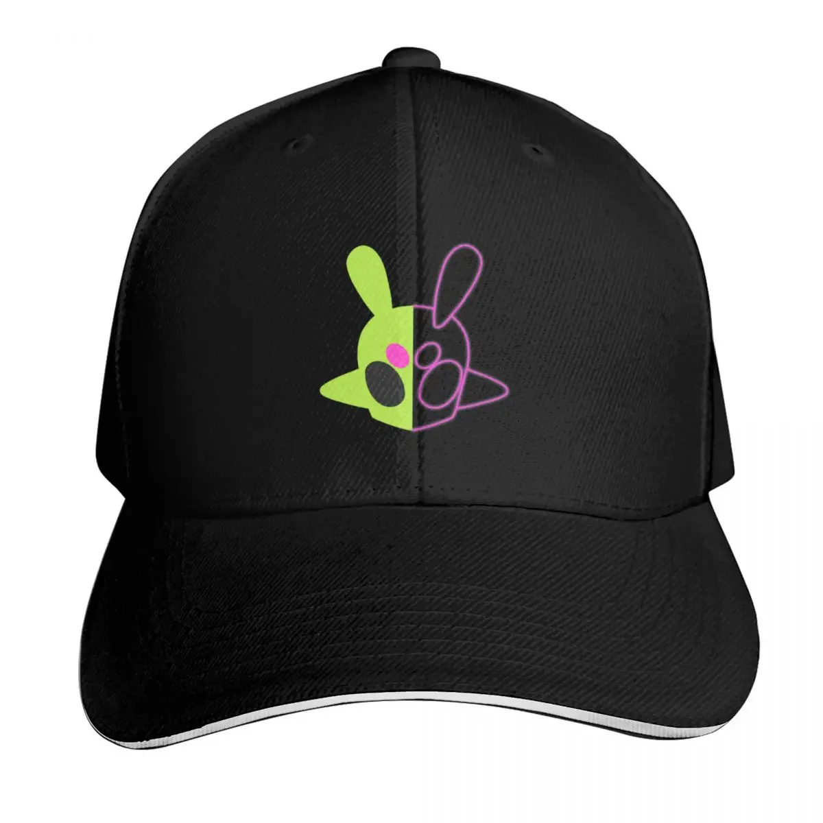 Neon Sploot Logo Baseball Cap Contrast Two Tone Brim Snapback Flat Bill Strapback Dad Hat