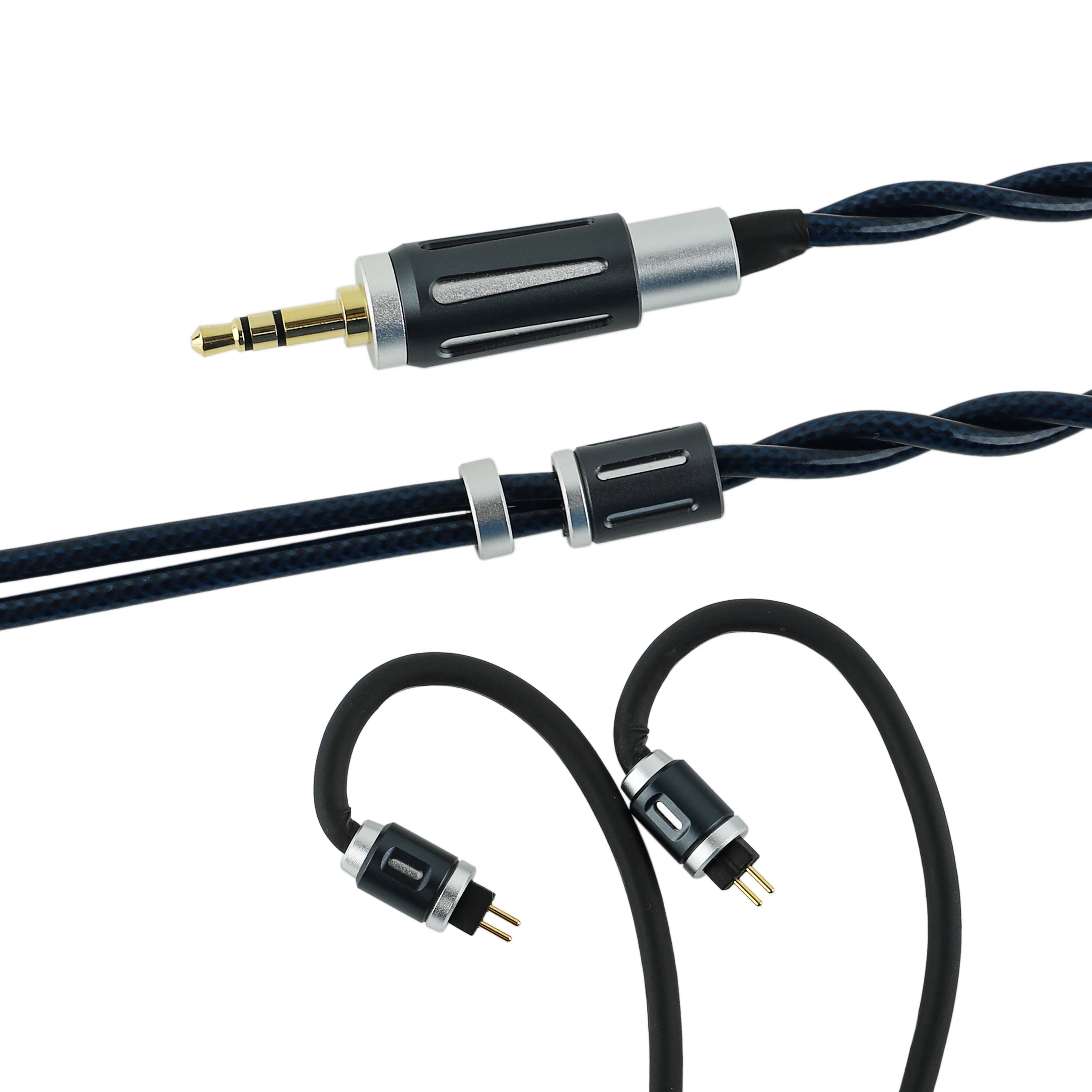 Thieaudio Midnix IEM-kabel 2 Core 6N Single Crystal Copper Dual 3,5 mm / 4,4 mm stekkers met 1,2 m 0,78 mm 2-pins upgrade-vervangingskabel