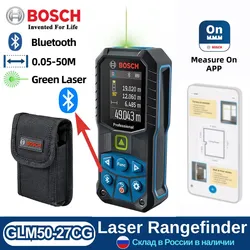 Bosch Professional Laser Rangefinder GLM 50-27 CG Bluetooth Green Electronic Laser Measuring 50M Outdoor Laser Instrument Tool