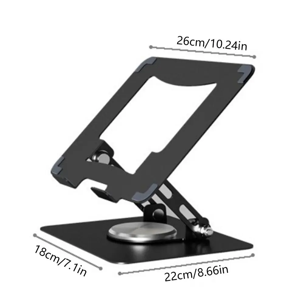 360 Rotating Base Notebook Computer Stand Foldable Computer Riser Heat Dissipation Adjustable Laptop Bracket for Desk