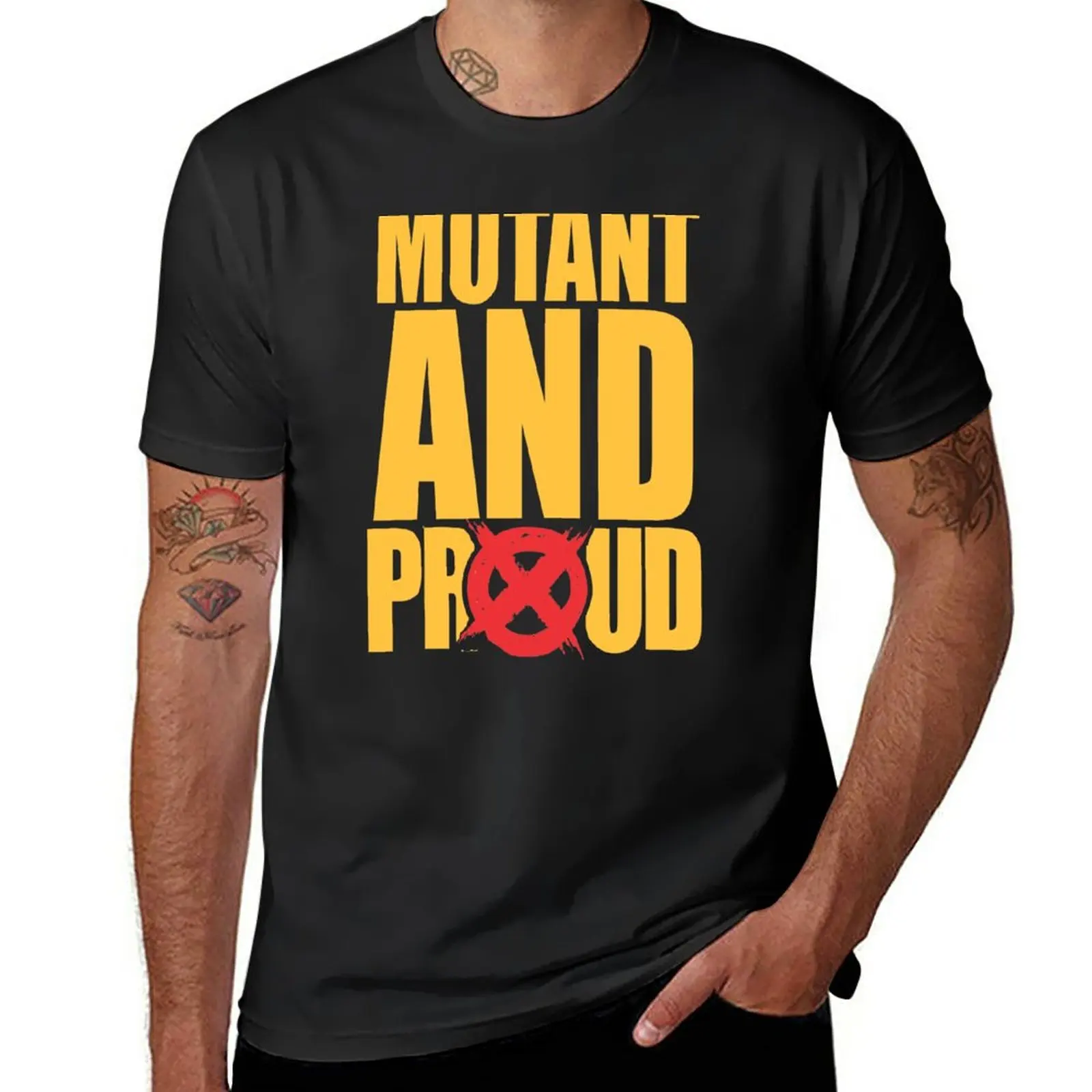 New MUTANT AND PROUD T-Shirt plain t-shirt vintage clothes boys white t shirts t shirts for men cotton