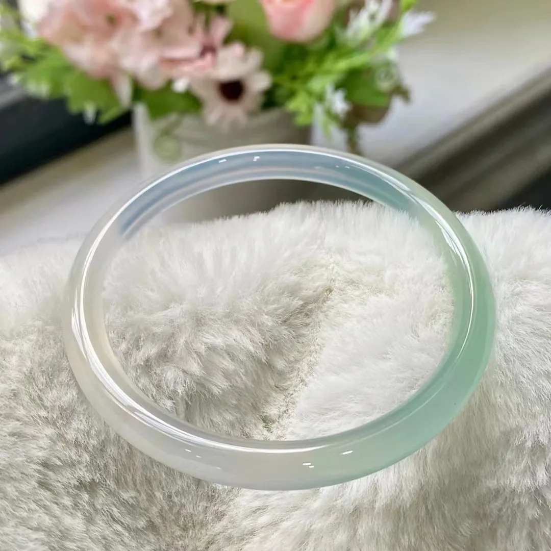 6mm Natural Myanmar Jadeite Green Jade Bangle Women Healing Gemstone Fine Jewelry Genuine Grade A Burma Jade Two Tone Bangles