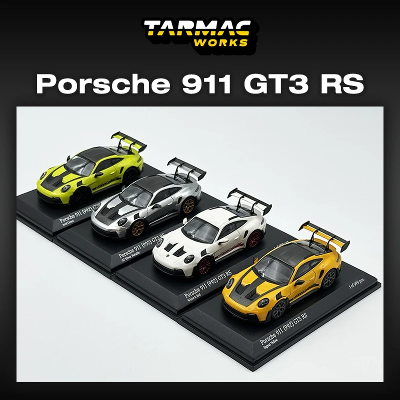 TW In Stock 1:64 Porsche 911 992 GT3 RS Diecast Car Model Collection Miniature Toy Tarmac Works