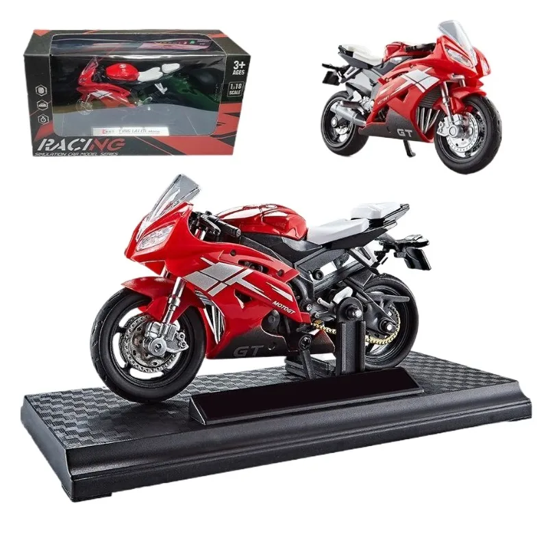 Neues Modisches Legierungs-Automodell Simuliertes H2R Motorradmodell Spielzeug Ornamente Handgefertigte Geburtstagsgeschenke für Kinder