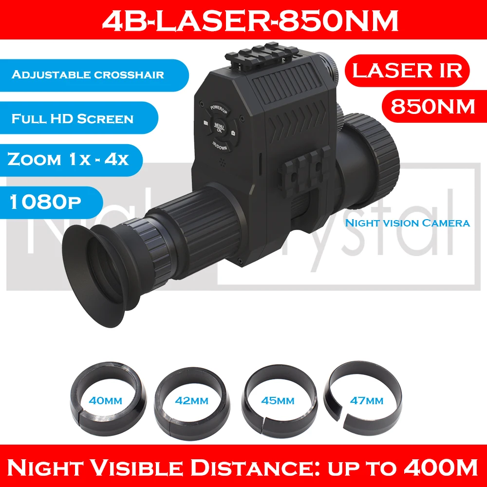 Megaorei NK007 Plus 4B Telescoop Zicht Verrekijker Monoculaire Add-on Jacht Nachtzicht Scope Camera Video 1080p HD 850NM 940NM