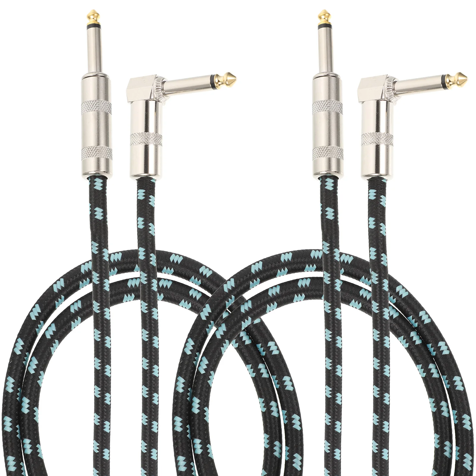 

2 Pcs Guitar Cable Amp Musical Instrument Electric Wire Speaker Bass Cord Patch Cables